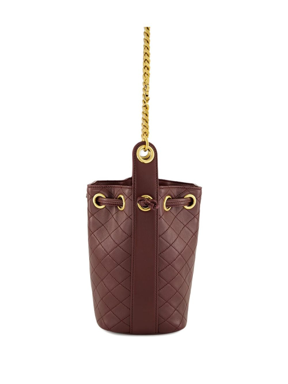 mini quilted-leather bucket bag - 5