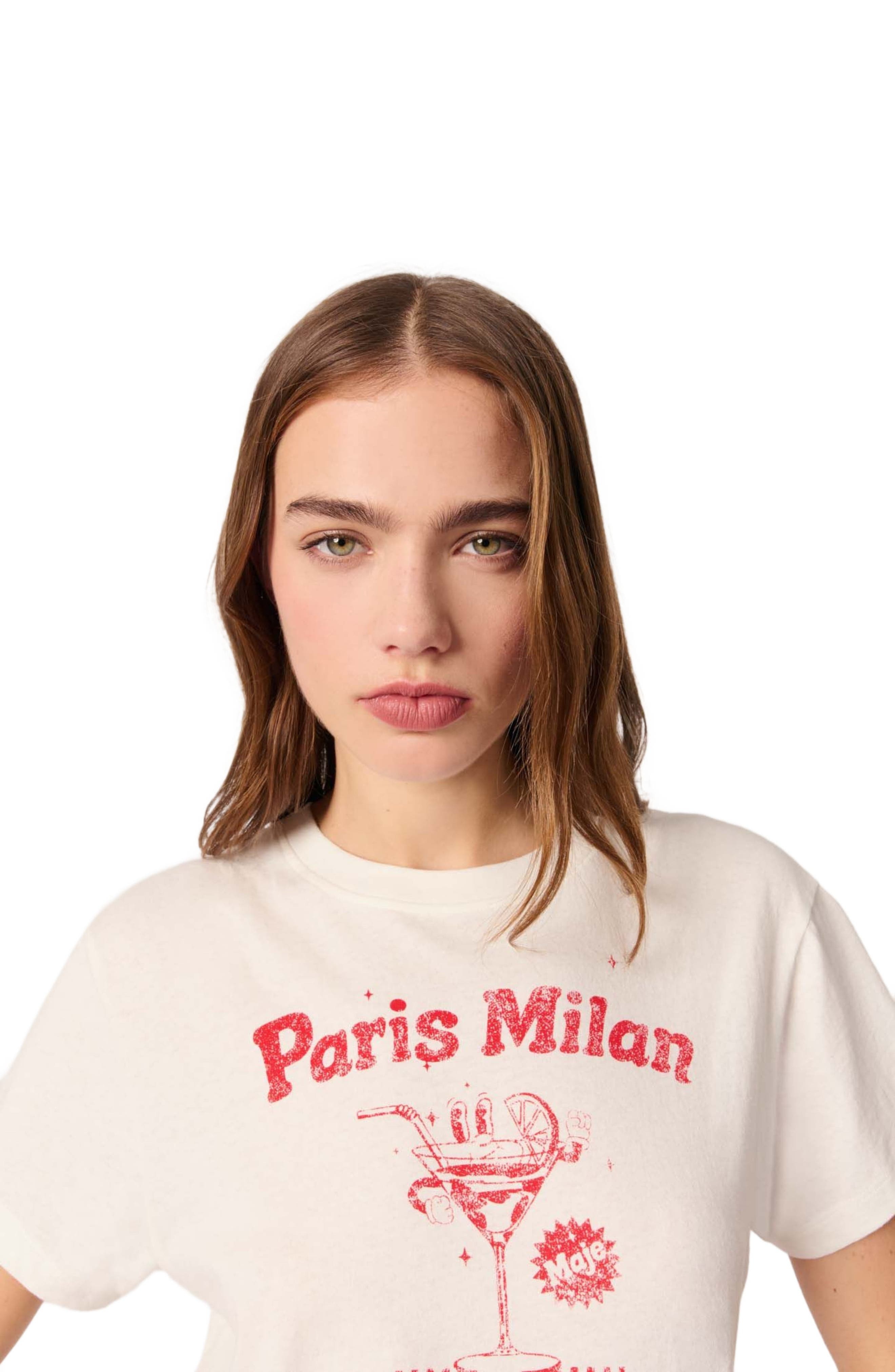 maje Paris Milan T-shirt in White at Nordstrom - 7