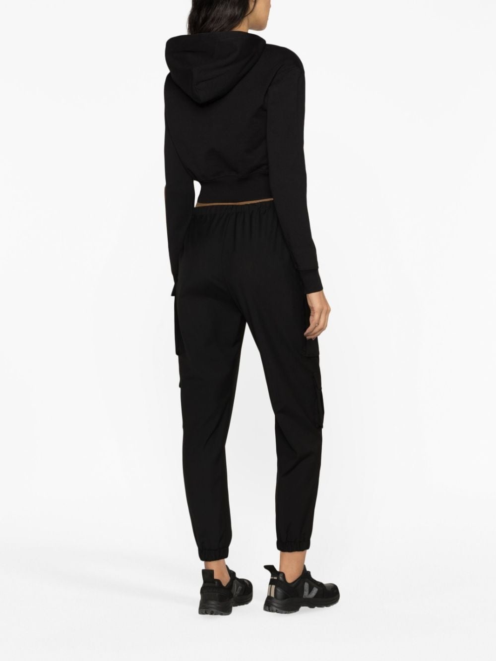logo-patch cropped hoodie - 4