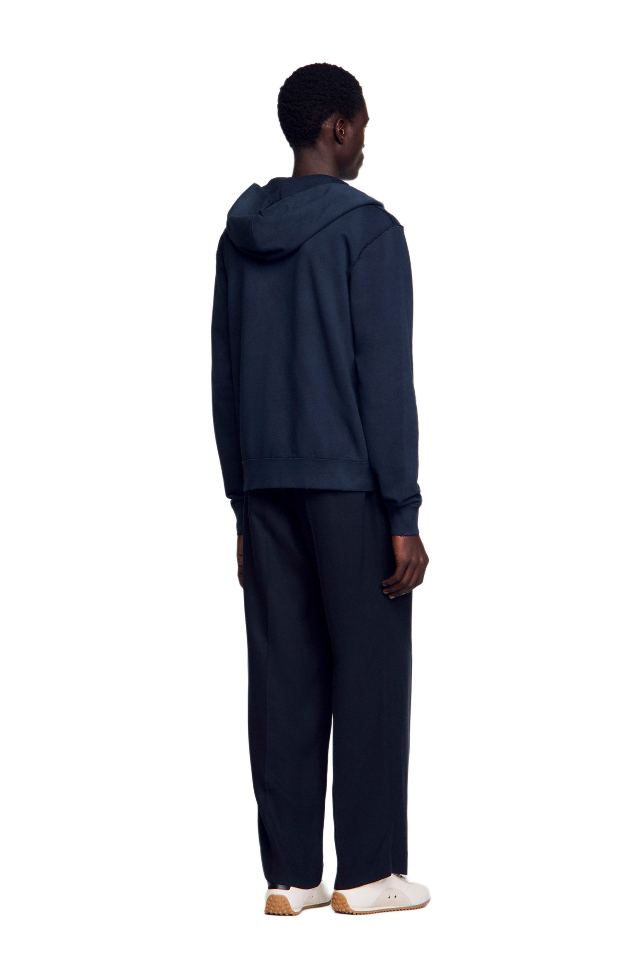 SANDRO Patch sweatshirt in Navy Blue at Nordstrom - 3