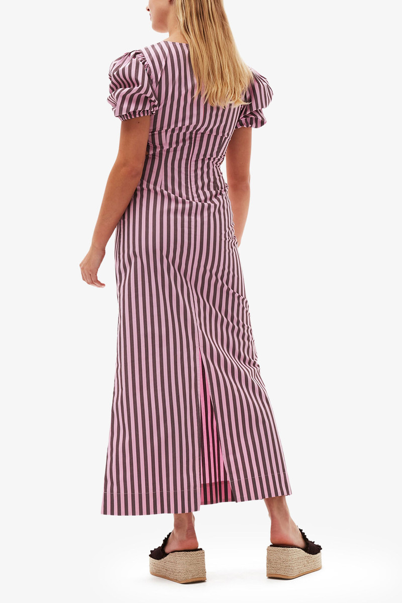 STRIPED COTTON CUTOUT DRESS 3