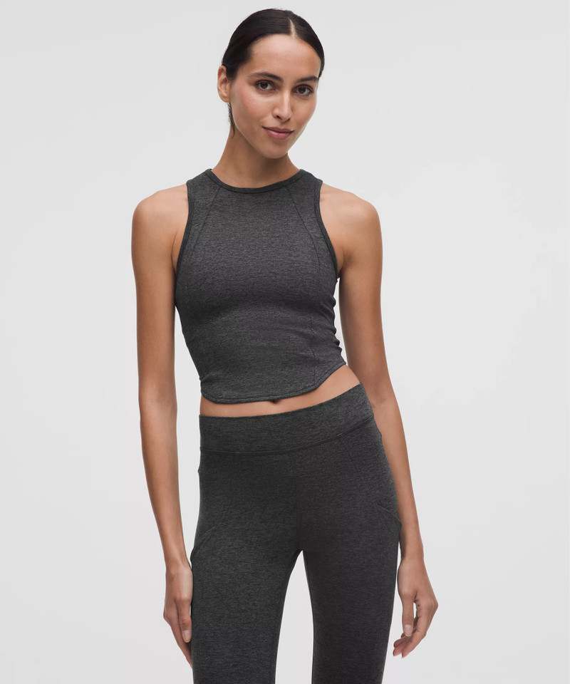 Softy Suedey Crewneck Cropped Tank Top 1