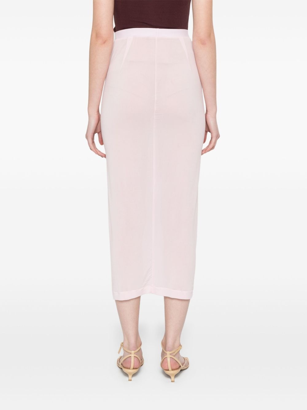 sheer tube midi skirt - 4