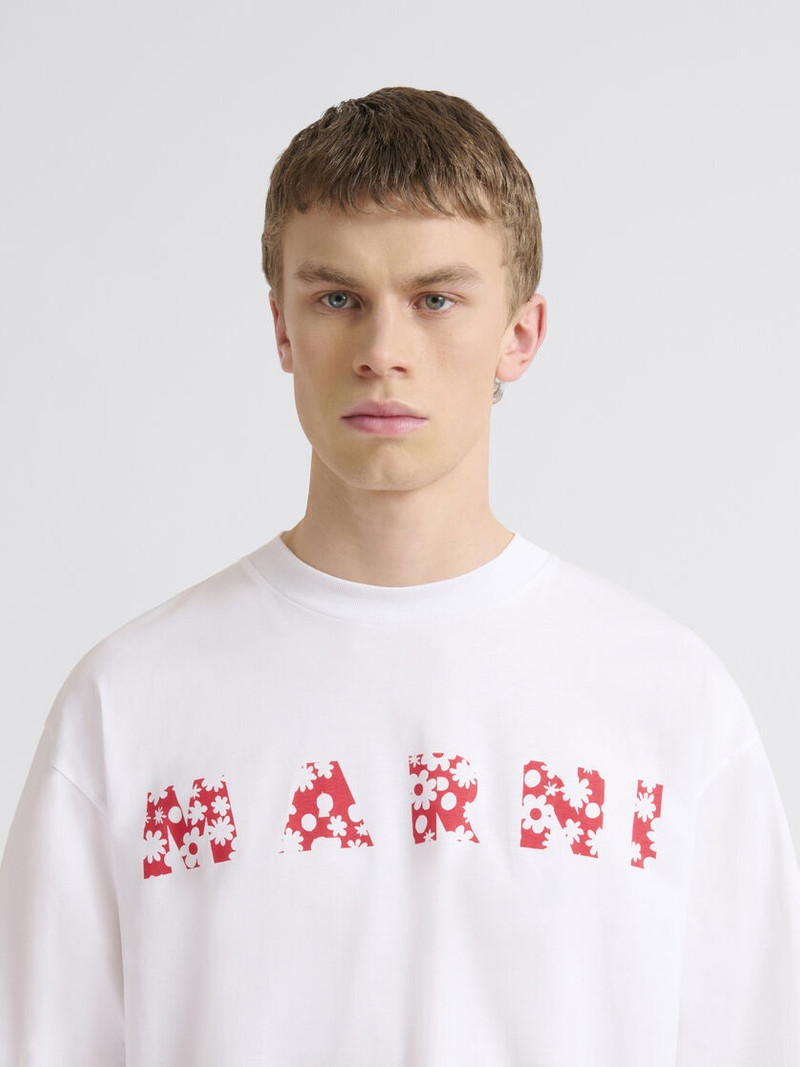 T-SHIRT WITH RED POP FIELDS MARNI LOGO 4