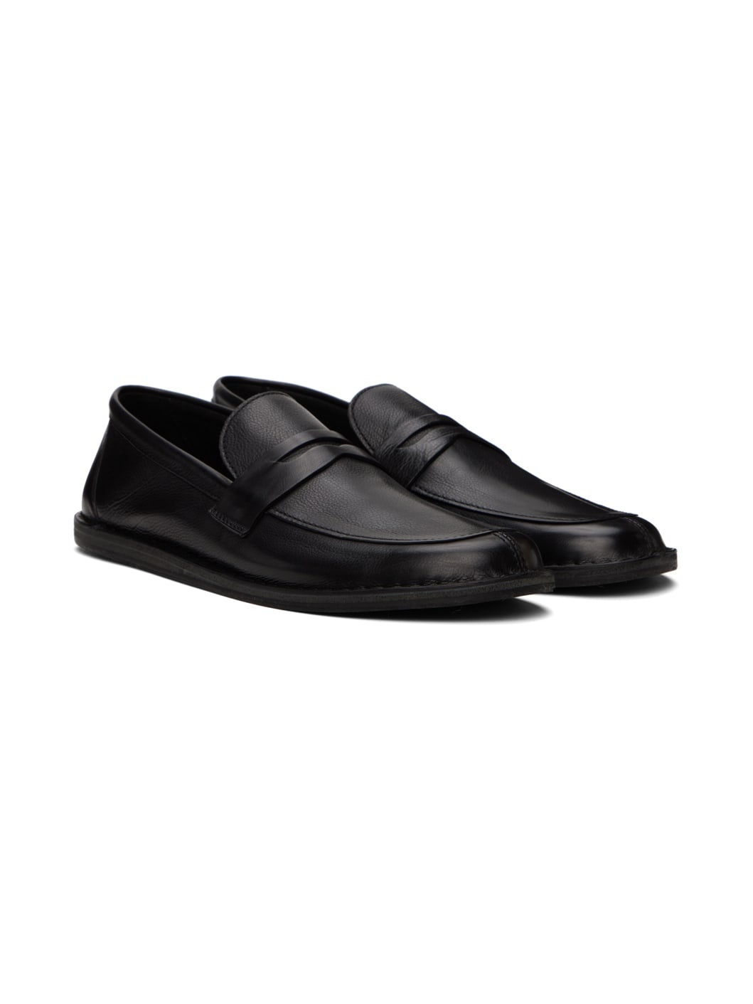 Black Cary Leather Loafers - 4