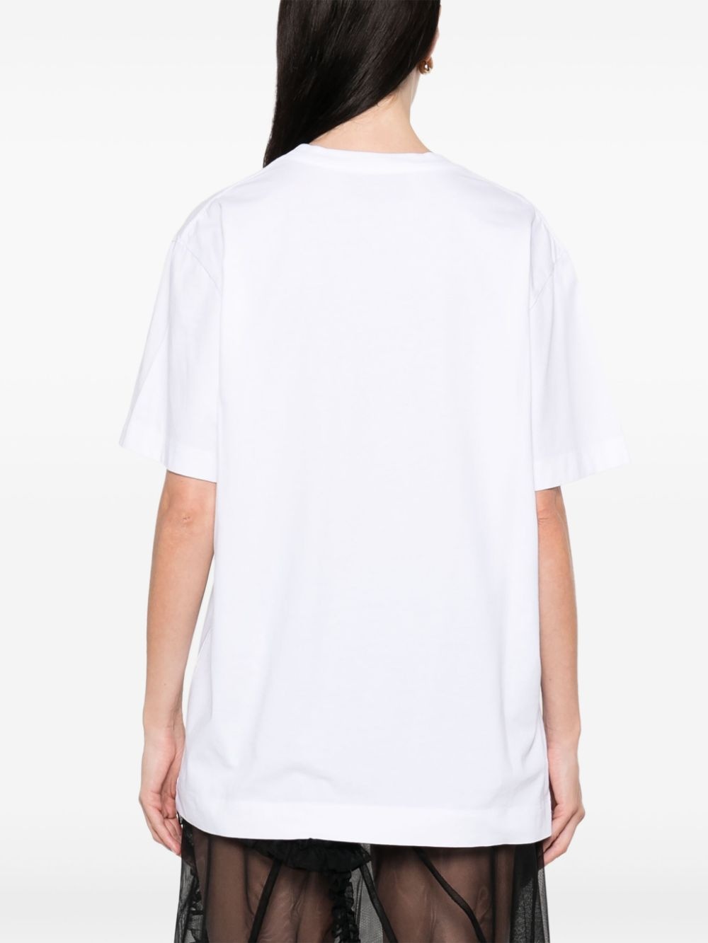 carnation-print T-shirt - 4
