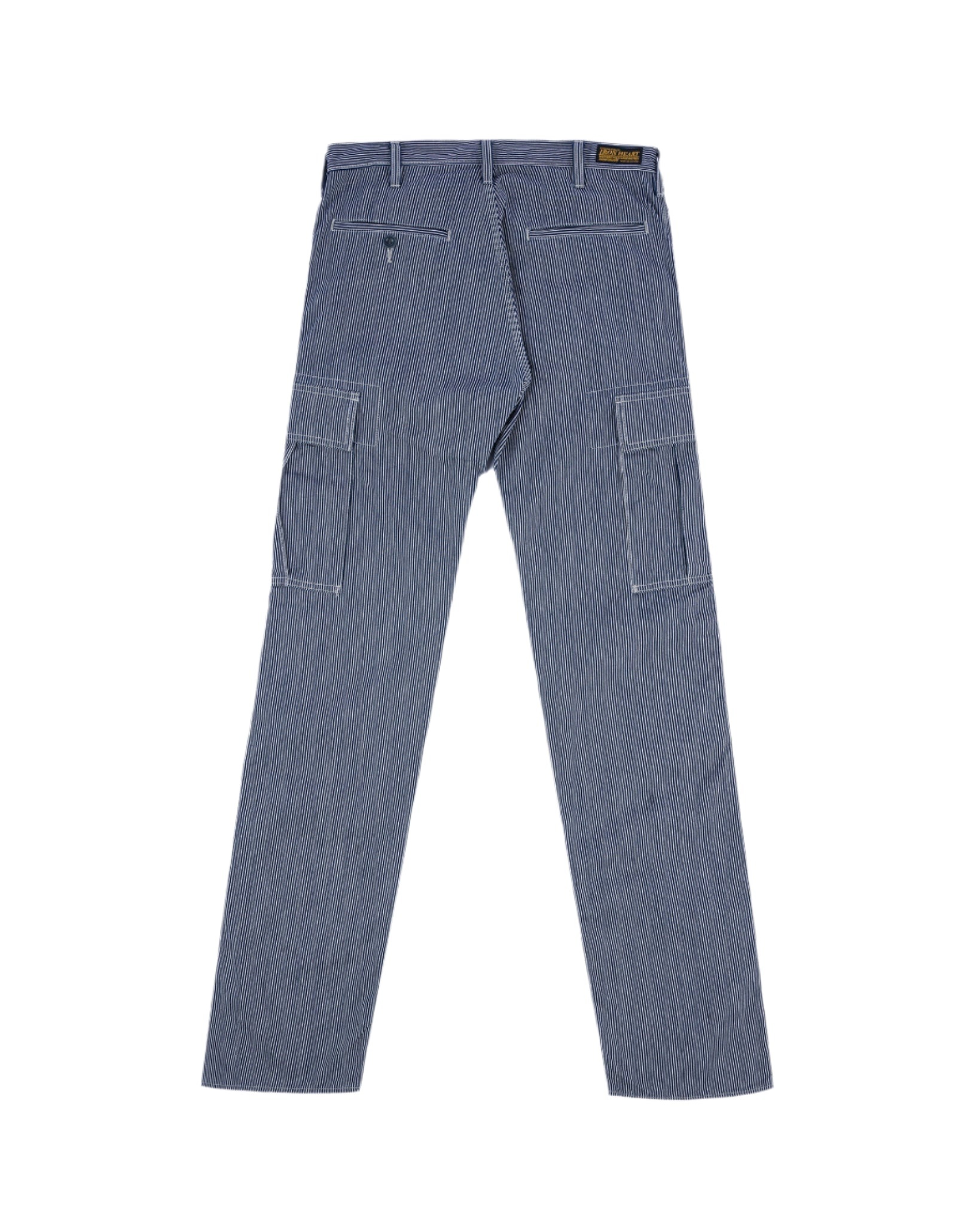 IH-739-IND 10.5oz Narrow Stripe Hickory Cargo Pants Indigo - 2