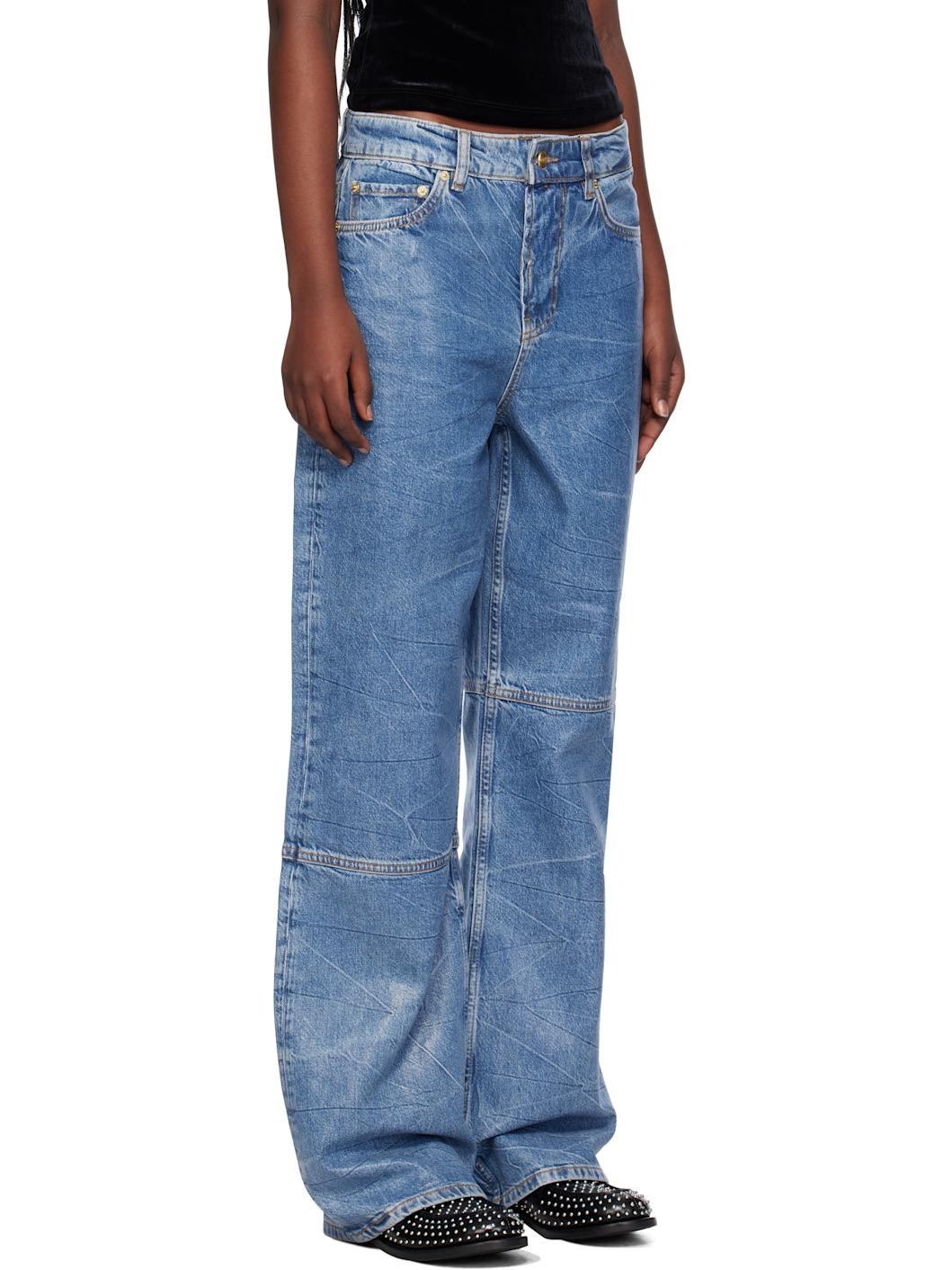 Blue Foil Izey Jeans - 2