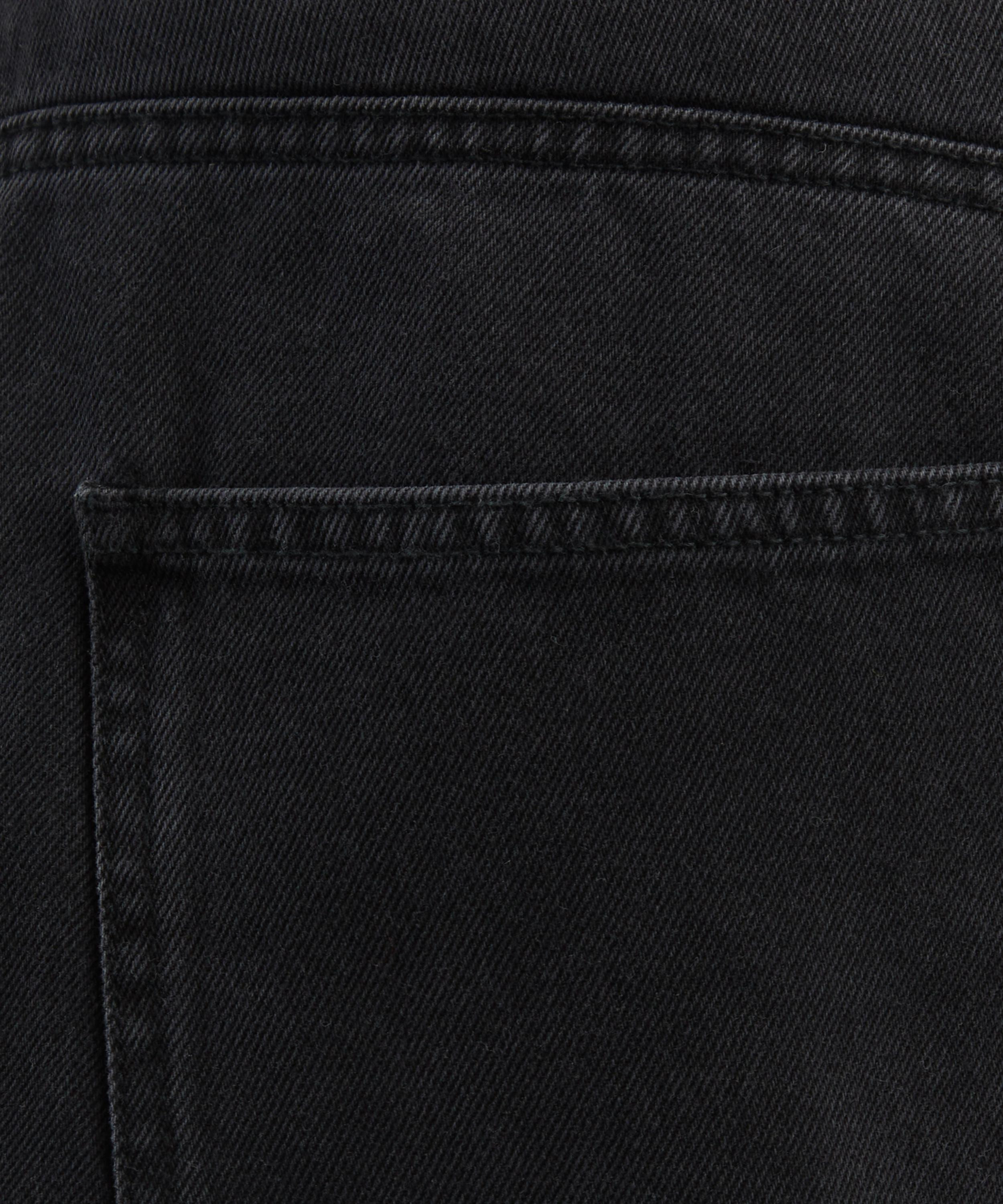 Straight Cut Jeans in Faded Black - 5