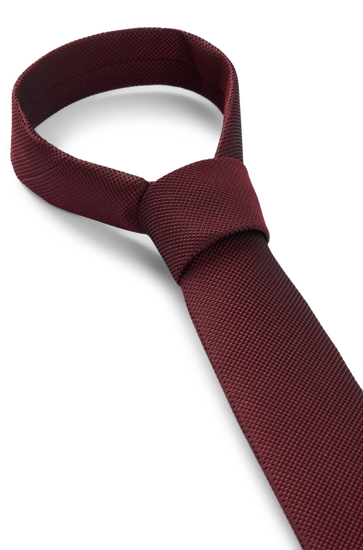 SILK-BLEND TIE WITH MICRO-PATTERNED JACQUARD - 6