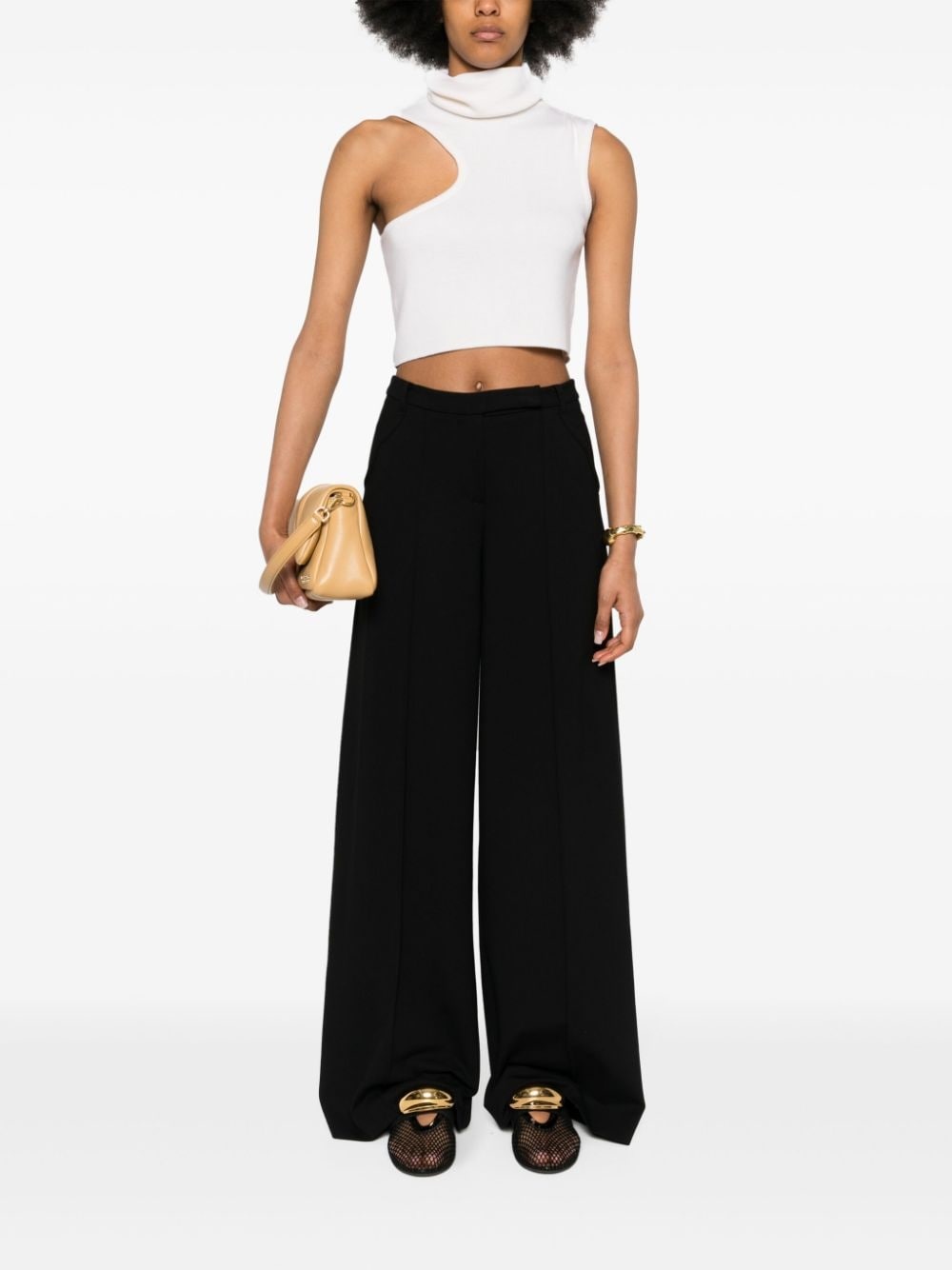 seam-detail wide-leg trousers - 2