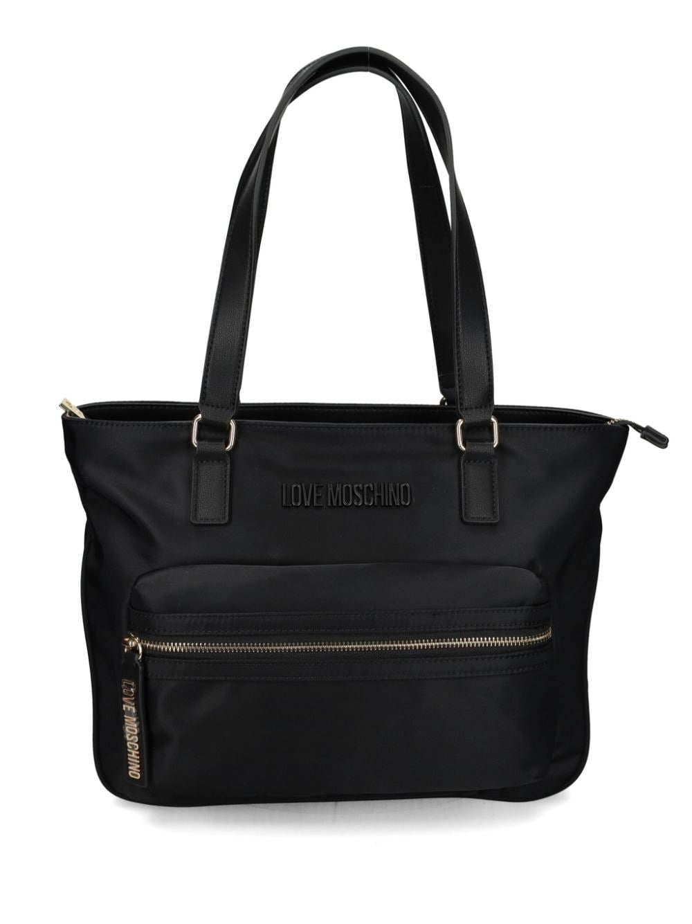 embossed logo tote bag - 1