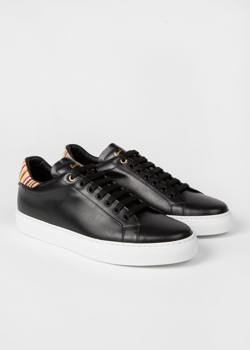 Leather 'Beck'Sneakers With 'Signature Stripe' Heel 패널 4
