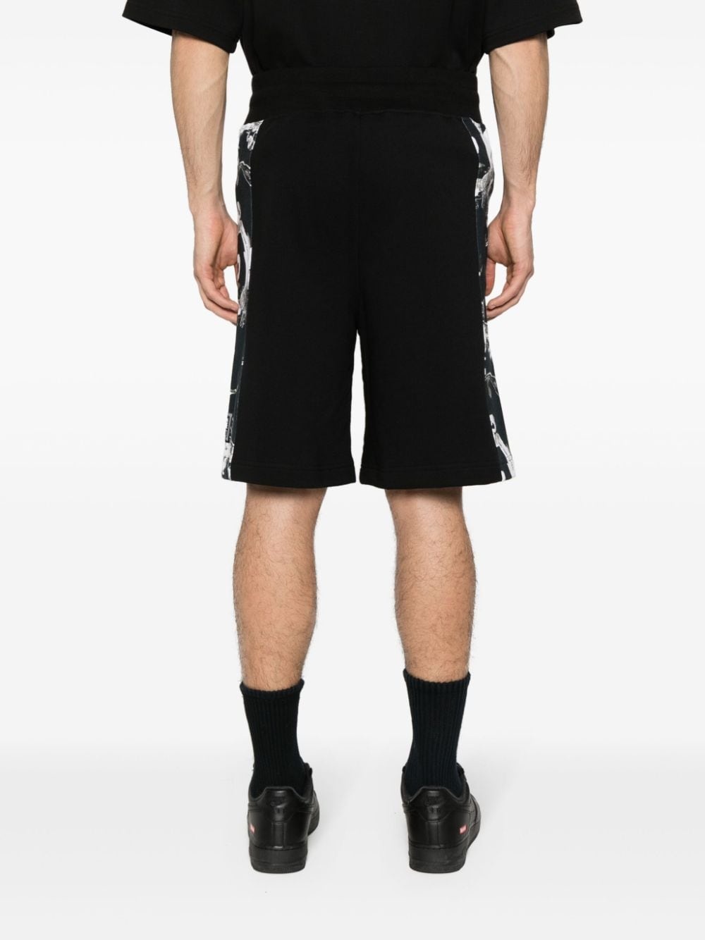 Watercolour Couture-print track shorts - 8