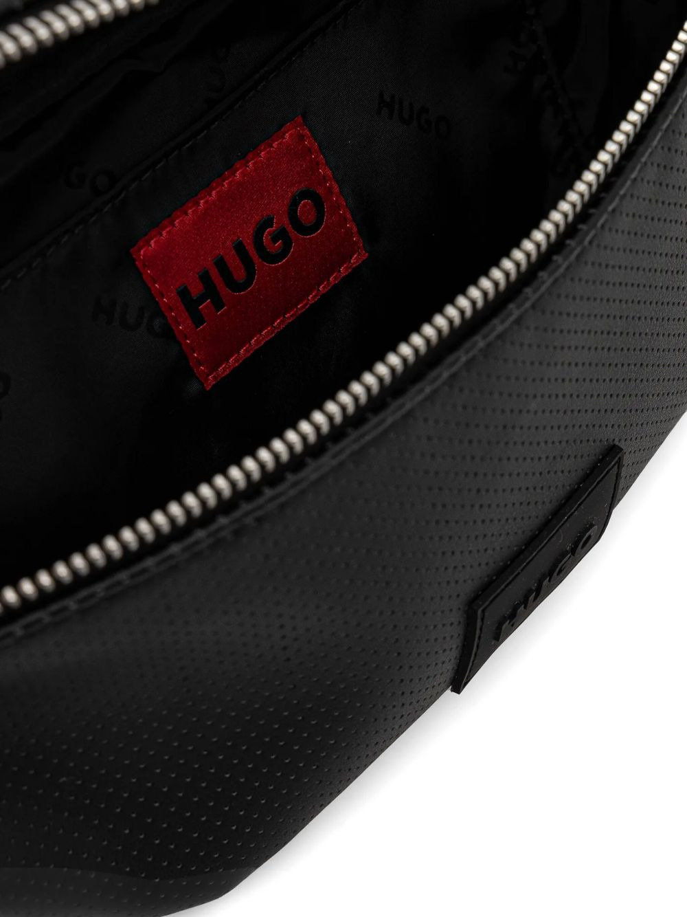 perforated faux-leather belt bag - 5