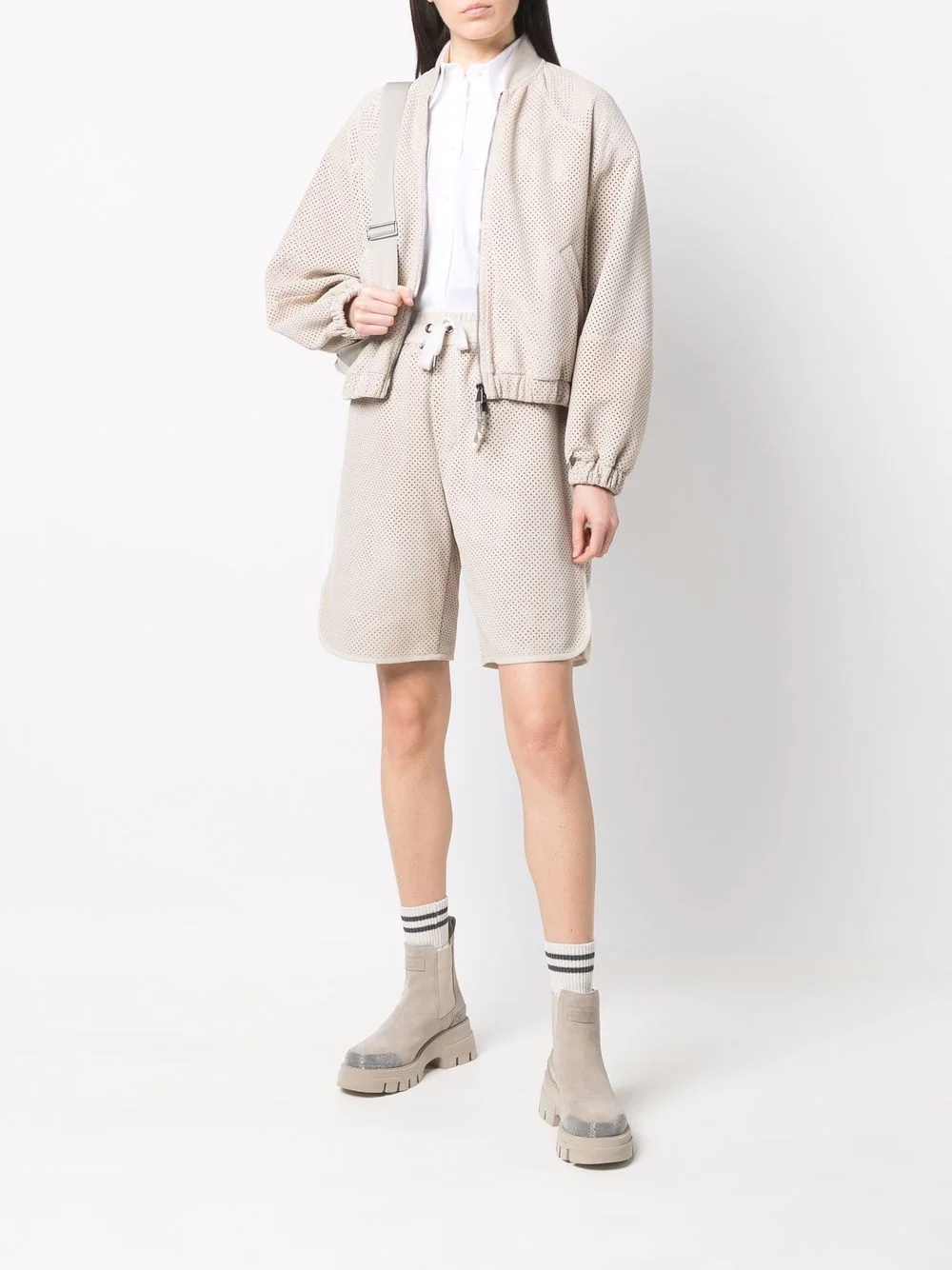 drawstring-waist shorts - 2