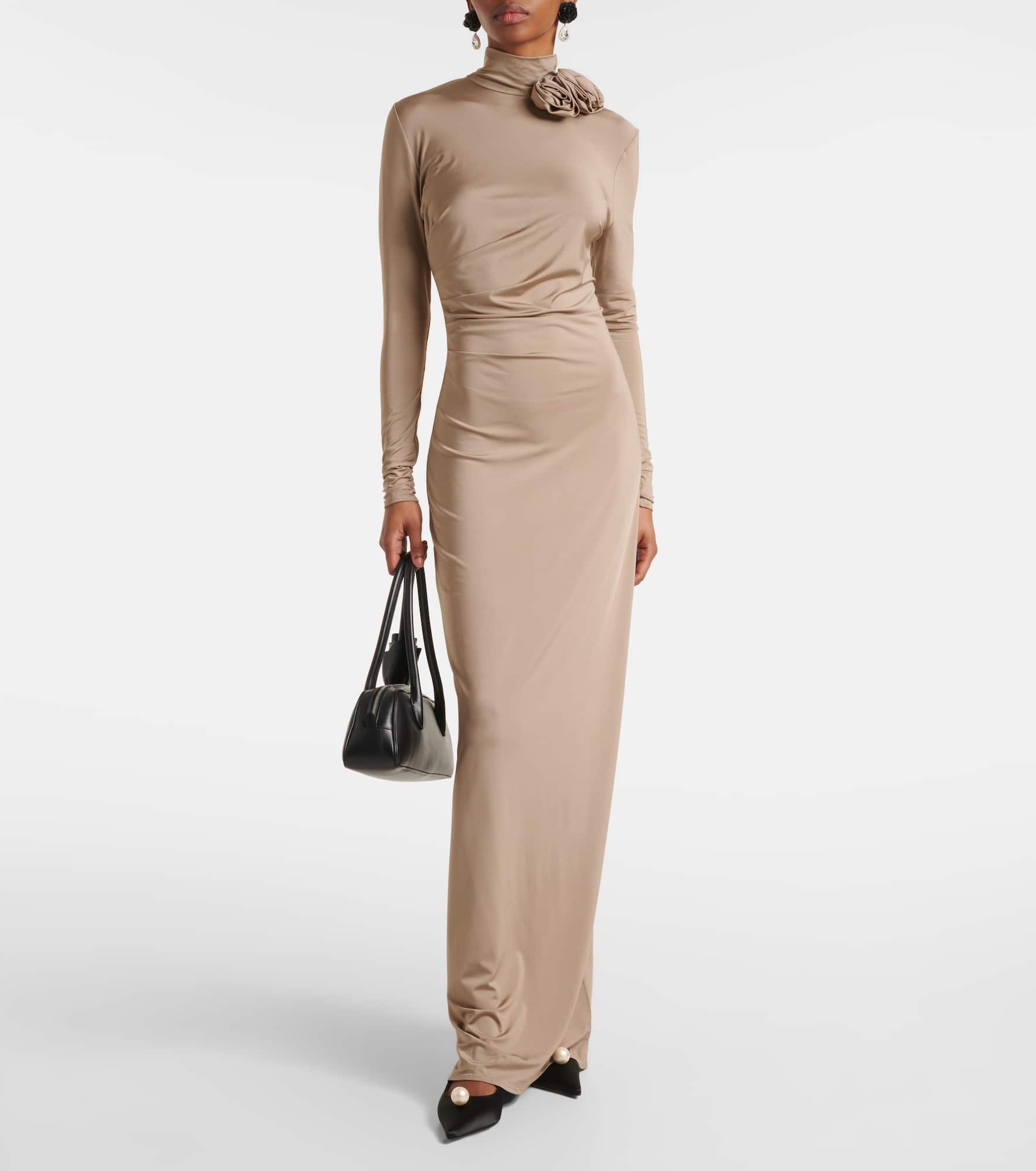 Floral-appliqué gown - 2