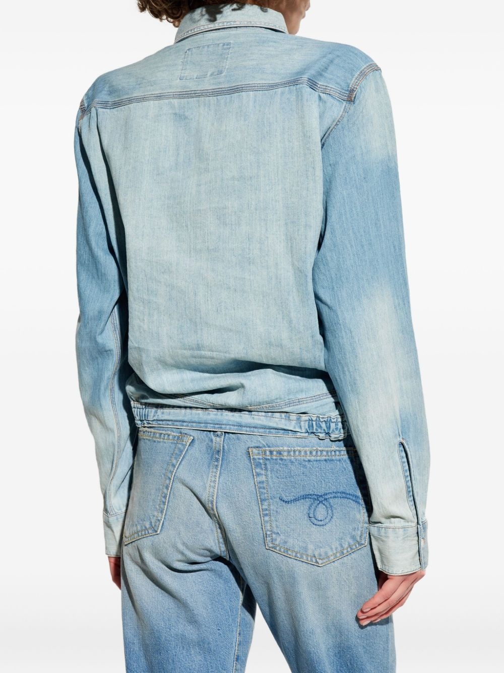 double-pocket denim shirt - 4