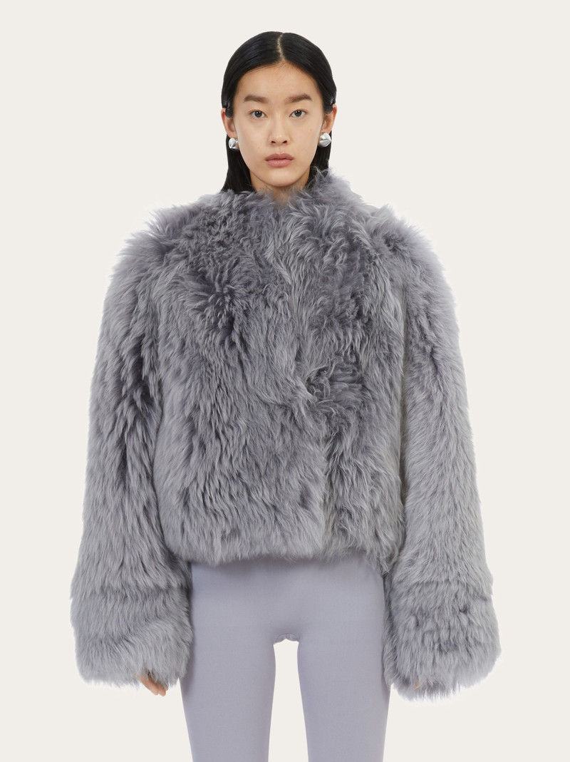 FERRAGAMO Long hair shearling jacket outlook