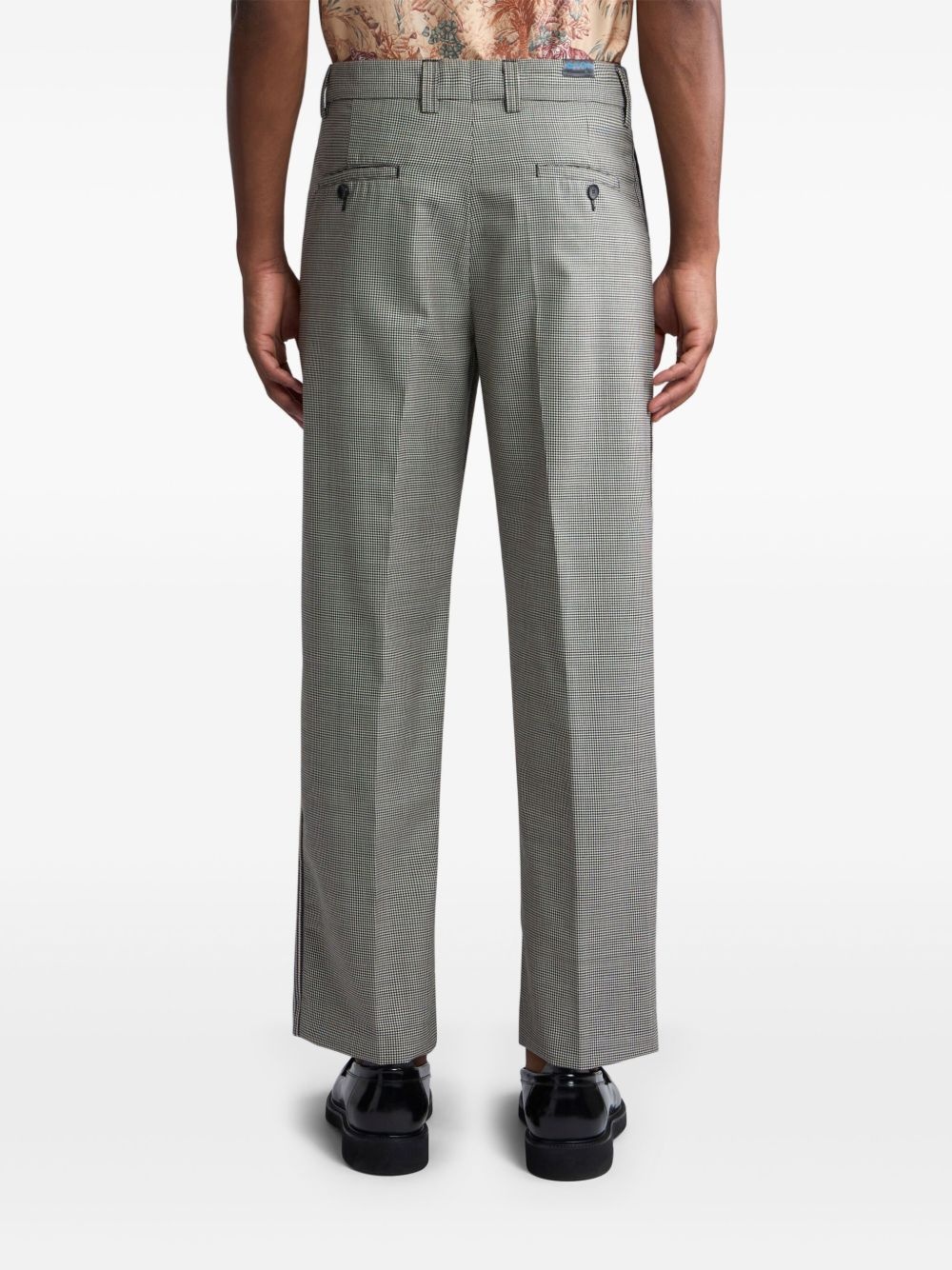 houndstooth-pattern trousers - 3