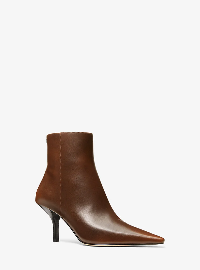 Selina Burnished Leather Ankle Boot - 1