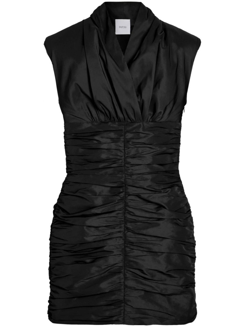 open-back recycled-faille mini dress 1