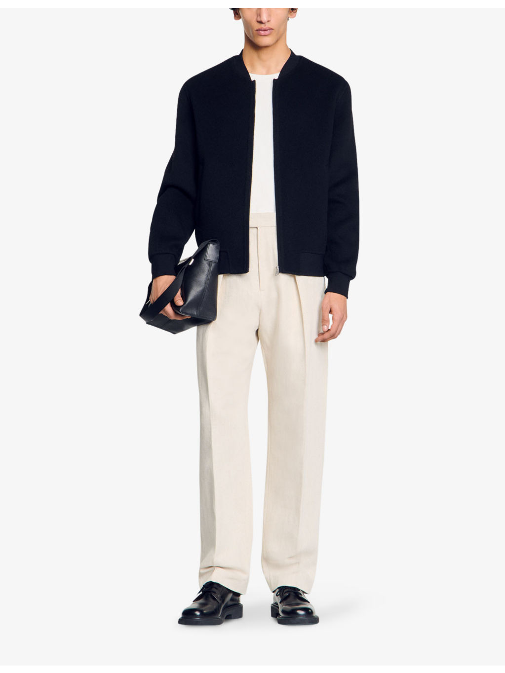 Baseball-collar side-pocket wool-blend jacket - 2