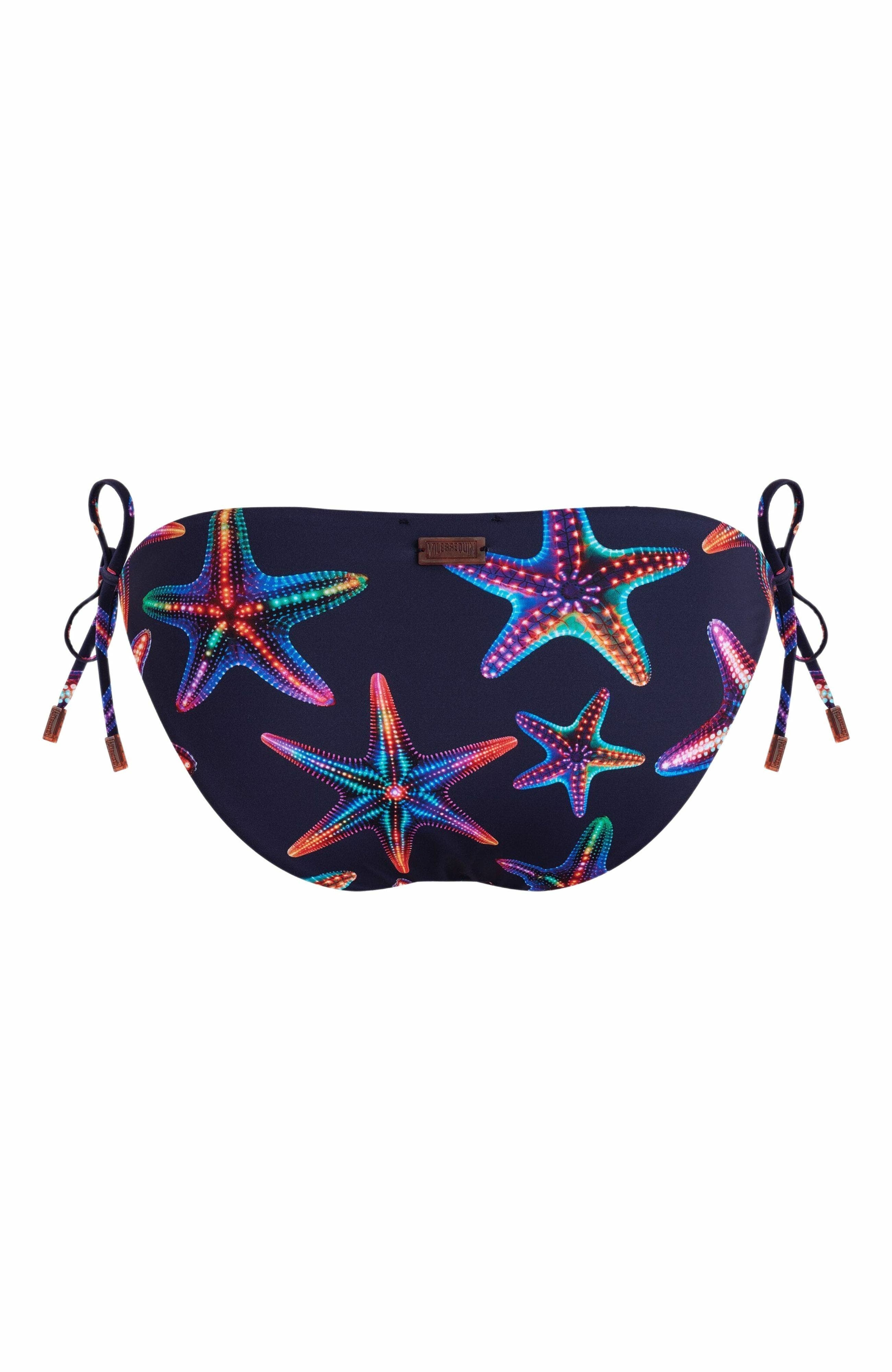 Vilebrequin Women's Disco Stars Side Tie Bikini Bottom in Bleu Marine at Nordstrom - 3