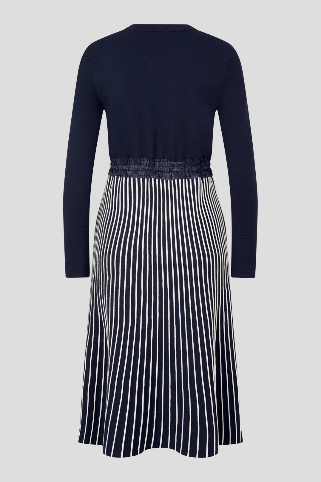 SAMINA KNITTED DRESS IN NAVY BLUE/WHITE - 5