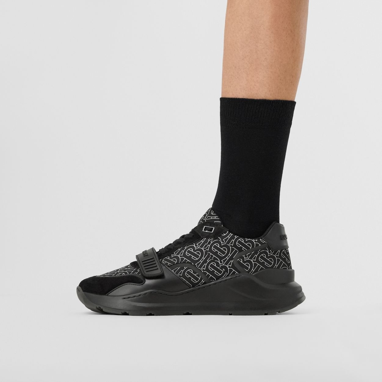 Monogram Print Nylon Sneakers - 3