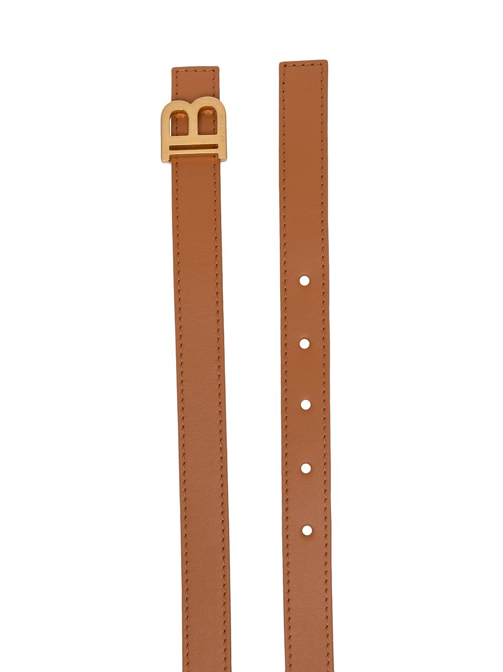 B logo-buckle leather belt - 2