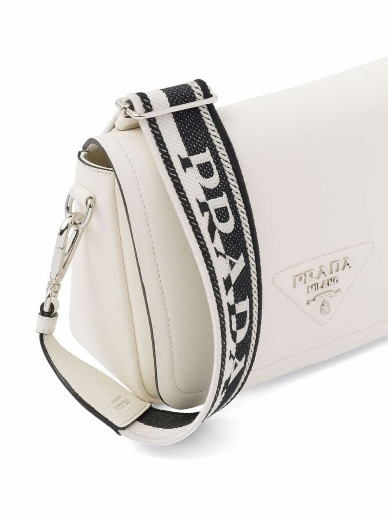 Prada Flou Logo-Plaque Shoulder Bag