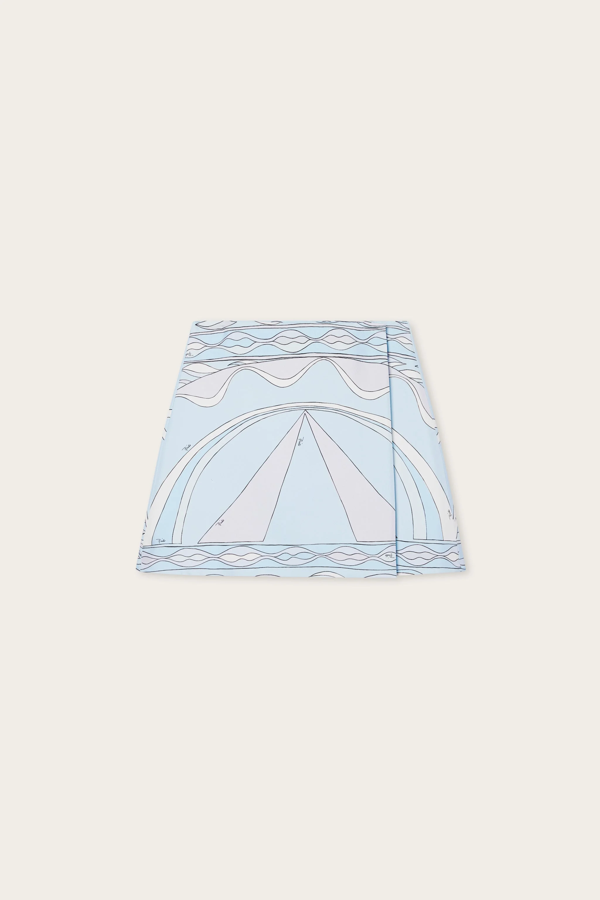 DUNE PRINT SILK SKIRT - 1