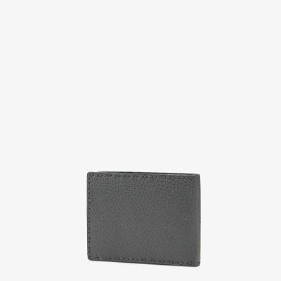 FENDI Bi-fold wallet in gray leather outlook