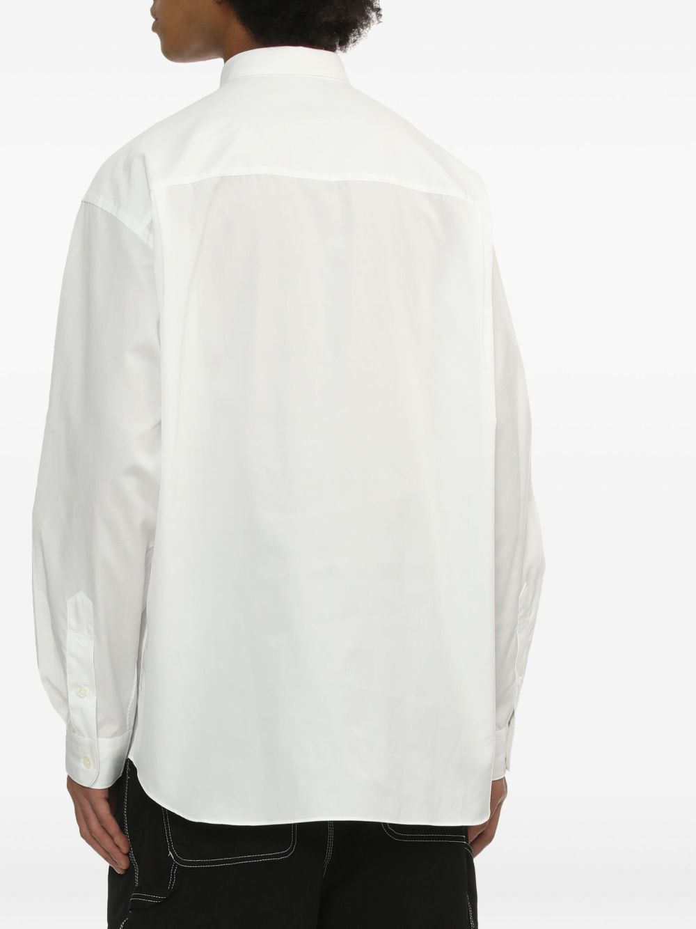logo-embroidered shirt - 4