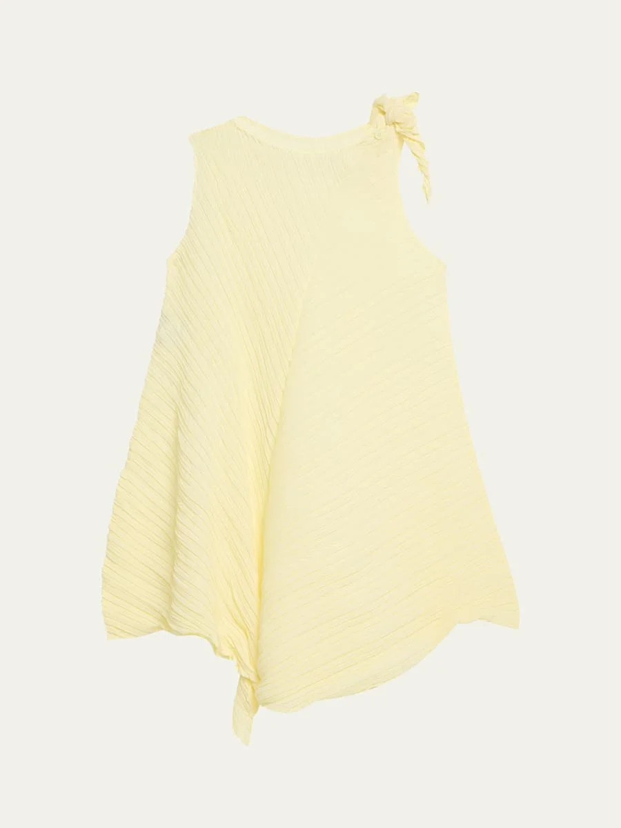 Wrinkled And Twisted Short Dress - 1