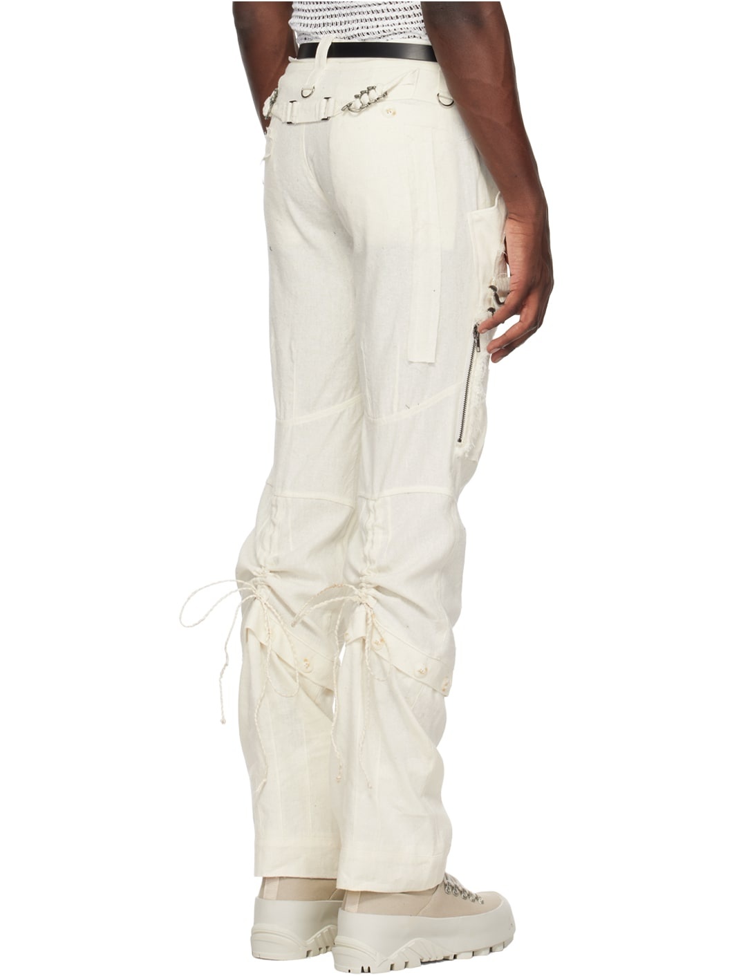 Off-White Distressed Trousers - 3