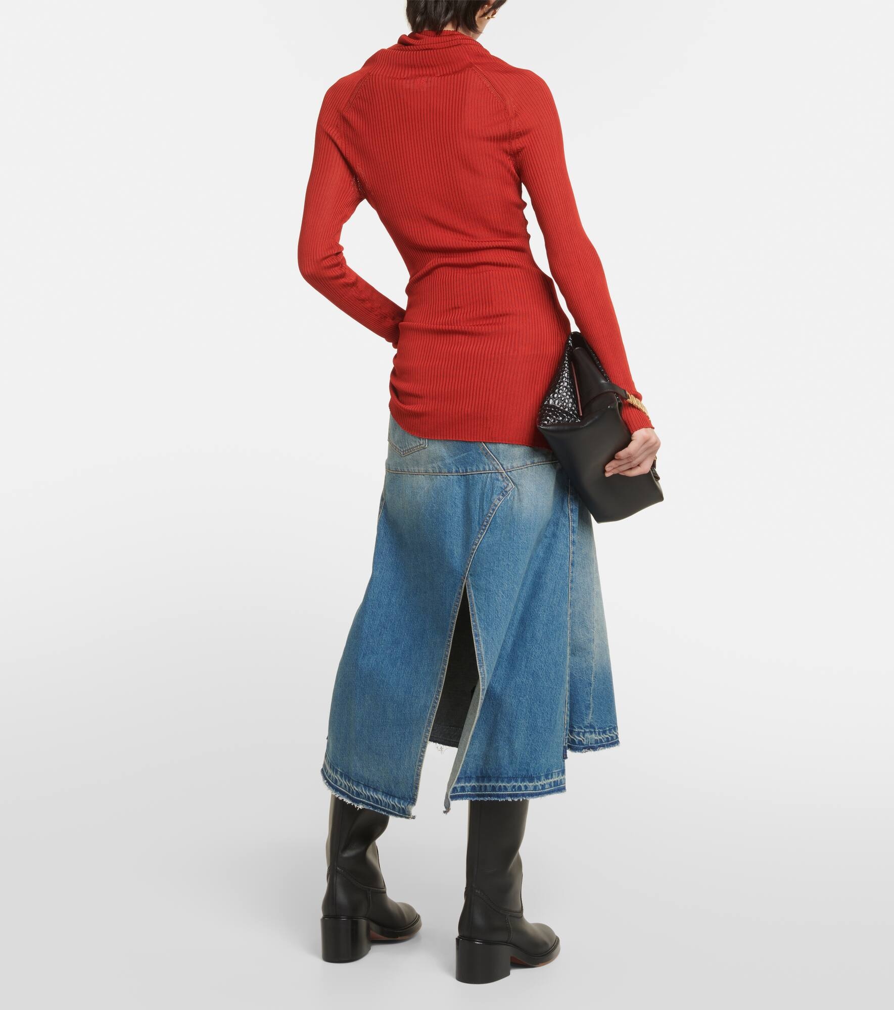 Ribbed-knit turtleneck top - 3