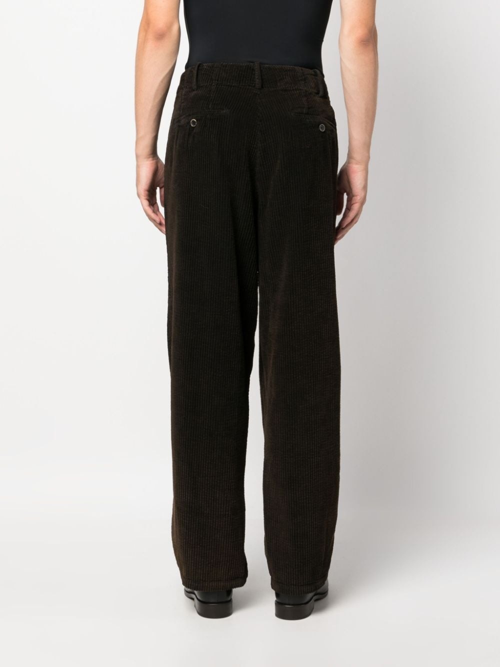 wide-leg corduroy trousers - 4