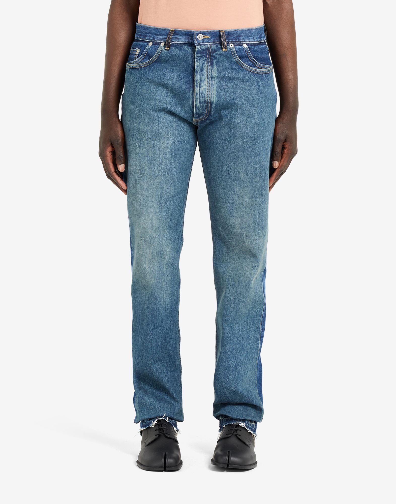 Denim slip technique' oversized jeans - 5