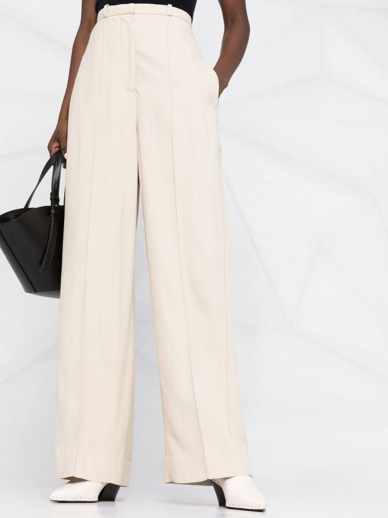 high-waisted wide-leg trousers - 5