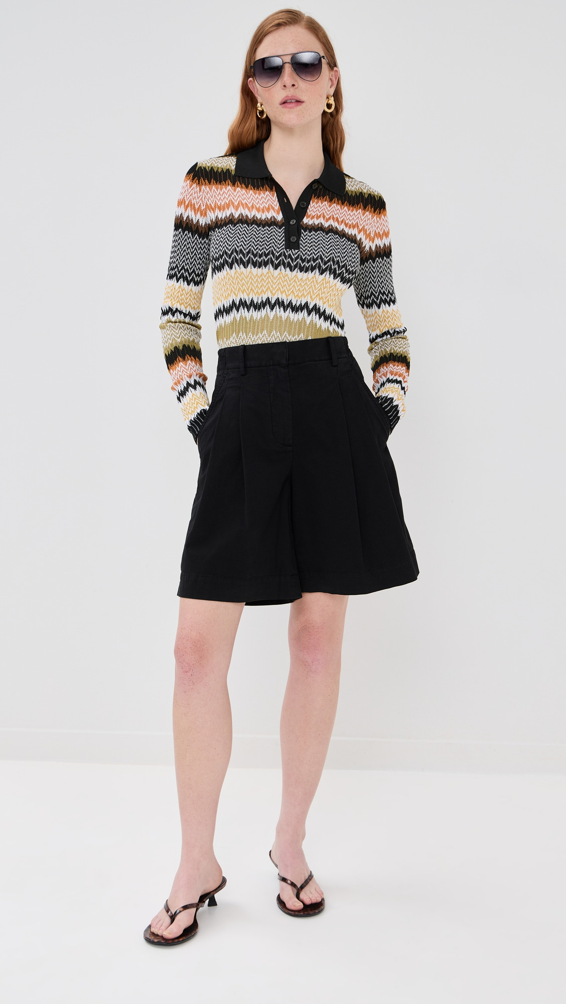 Garment Dyed Double Pleated Shorts - 7