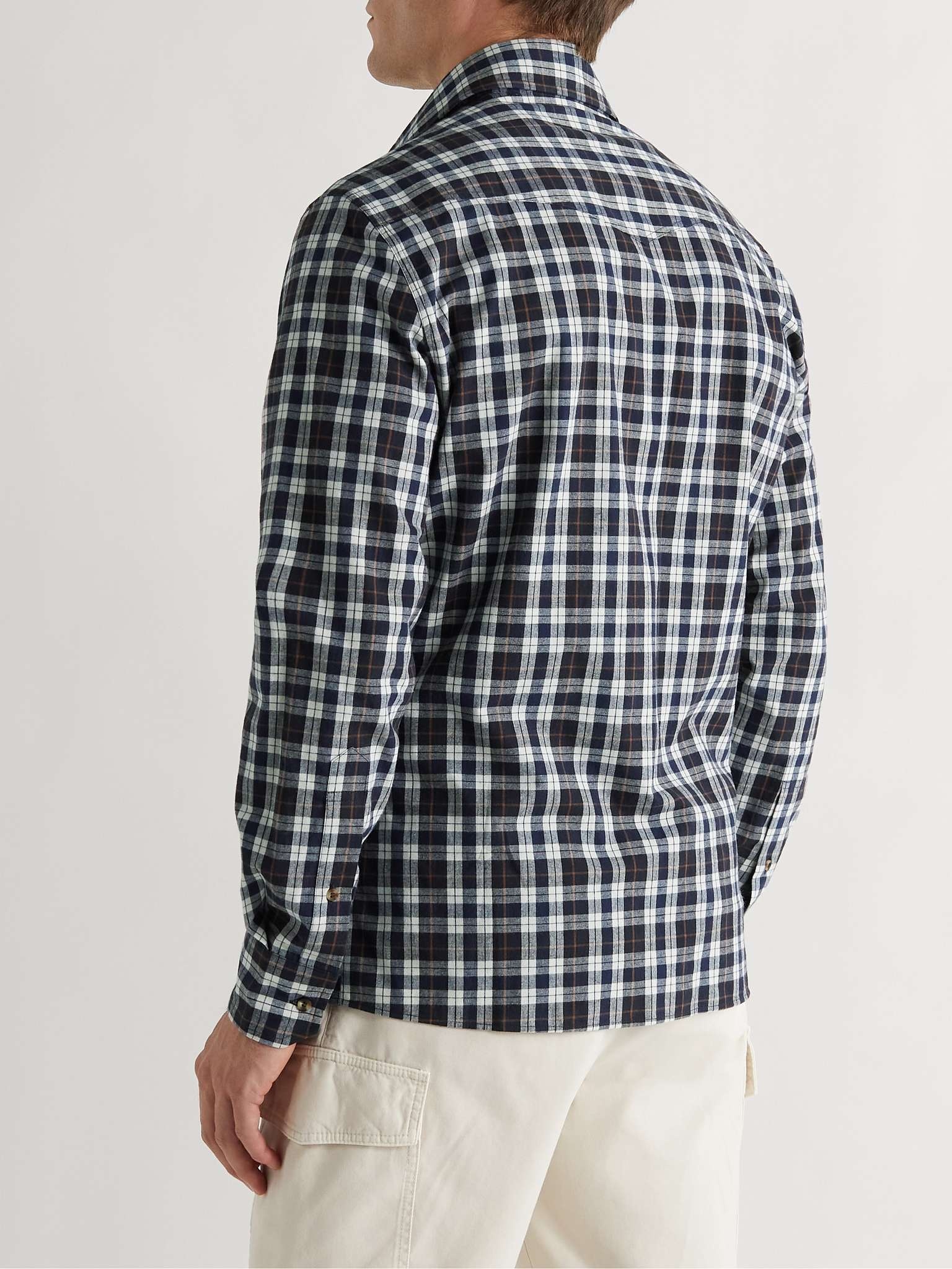 Checked Cotton-Flannel Shirt - 4