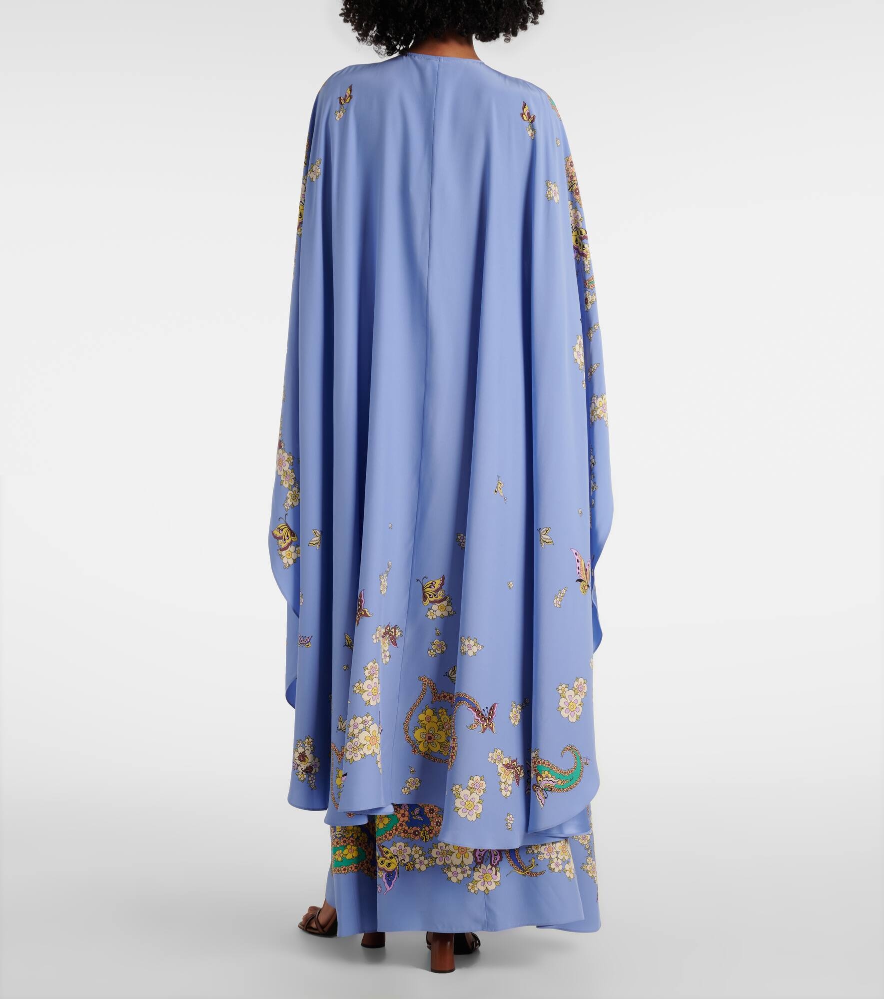 Floral paisley silk gown - 3