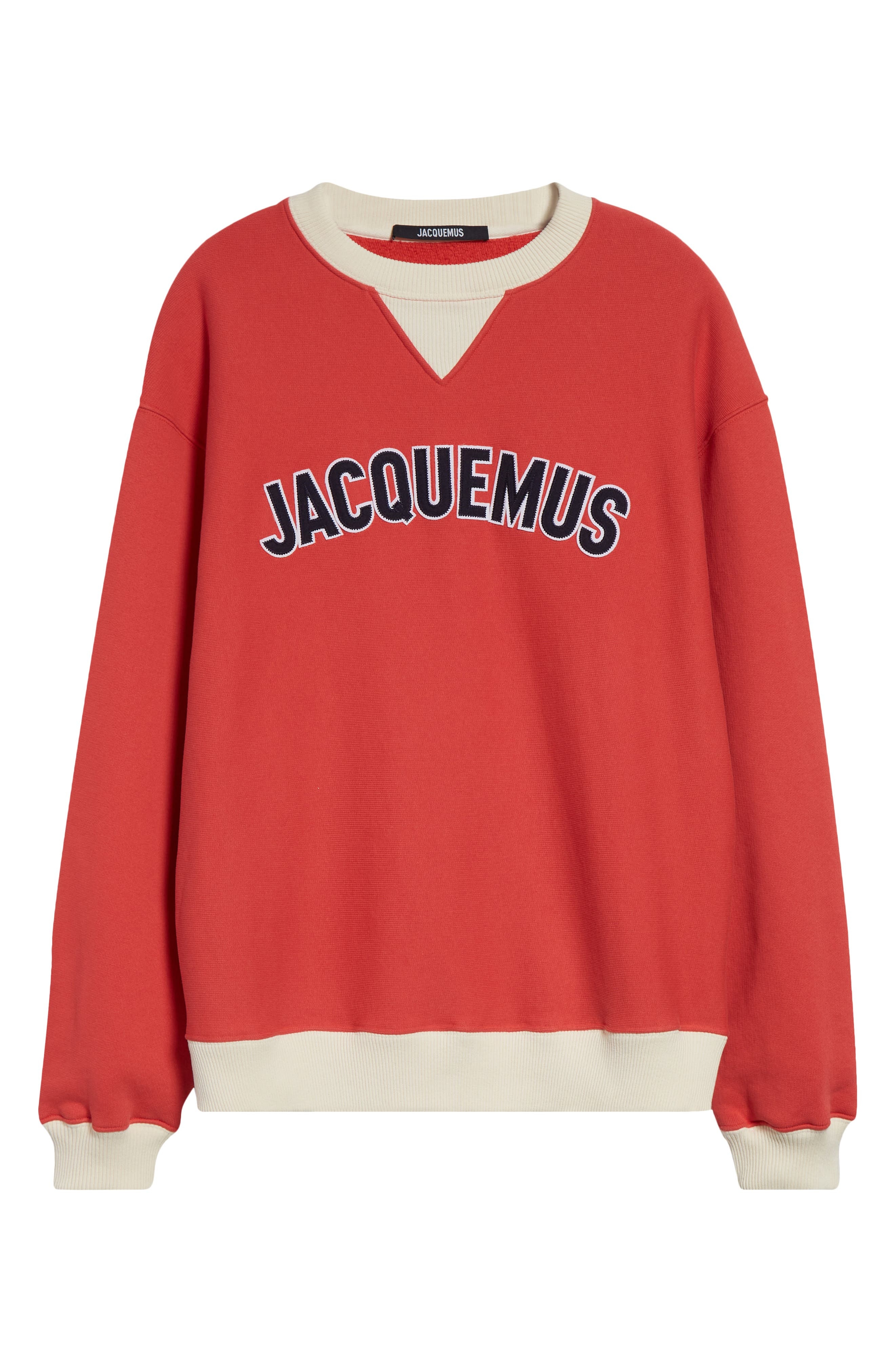 Jacquemus Le Sweatshirt Baseball Logo Sweatshirt in Multi-Red at Nordstrom - 6