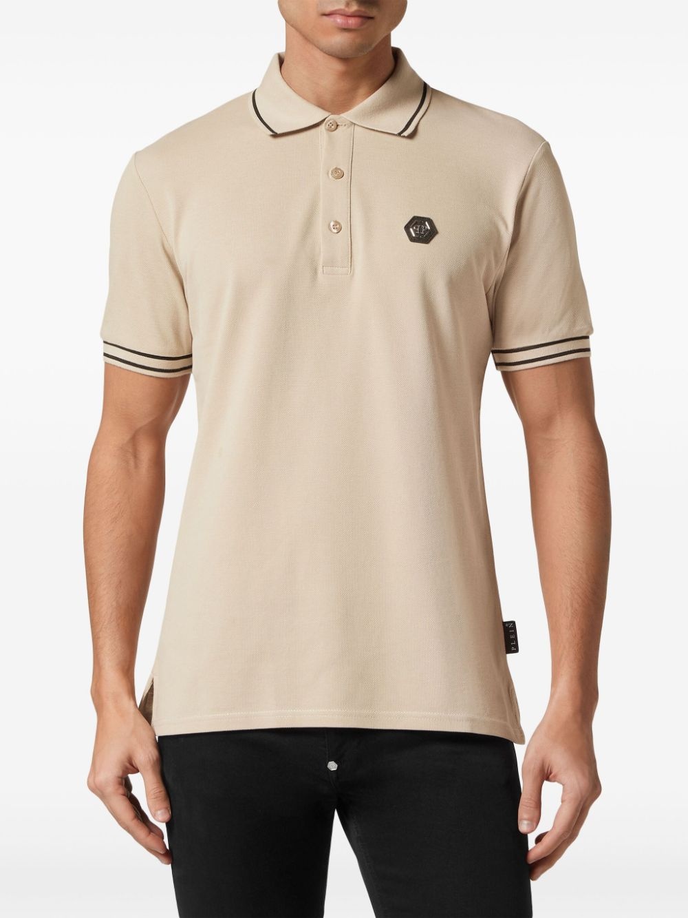 logo-appliquÃ© cotton polo shirt - 2