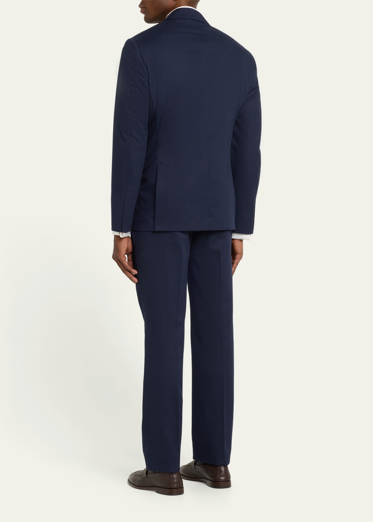 Men's Solid Cotton-Cashmere Stretch Suit - 3