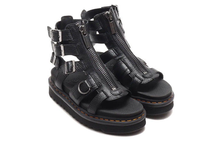 (WMNS) Dr. Martens Olson Platform Sandles Black 26561001 - 3