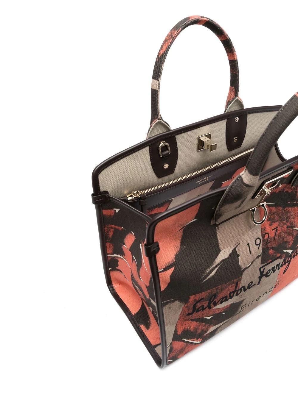 Studio palm-print tote - 5