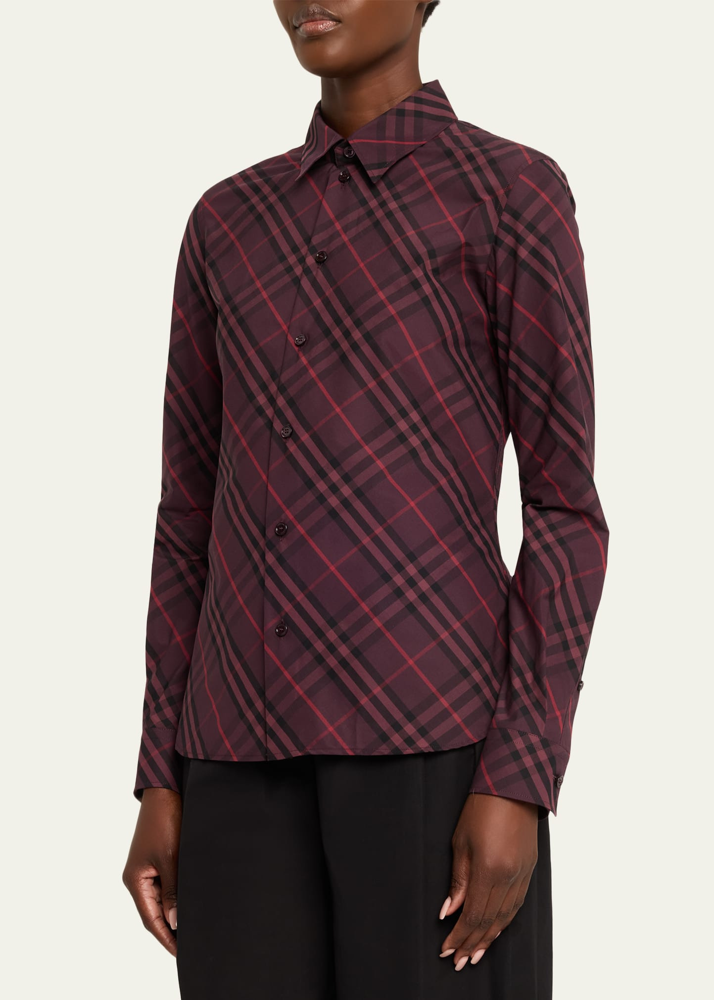 Simone Check Button-Down Shirt - 4